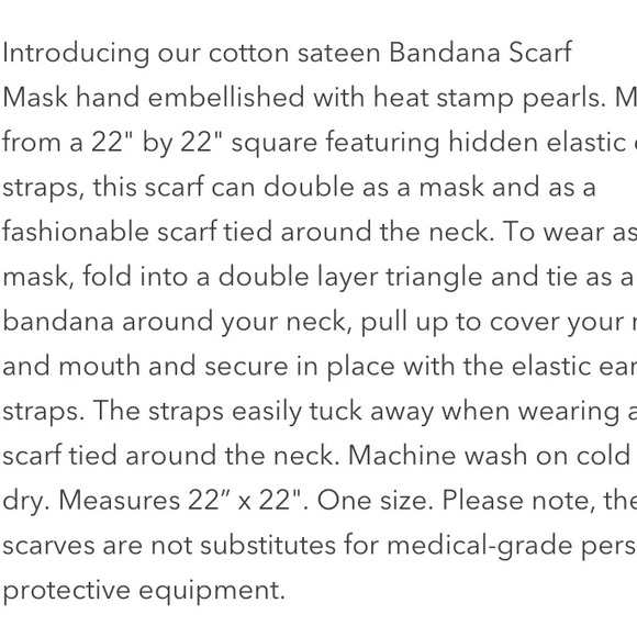 LELE SADOUGHI AUTHENTIC JET & EMBELLISHED HEAT STAMP PEARLS FACE MASK - Picture 7 of 7